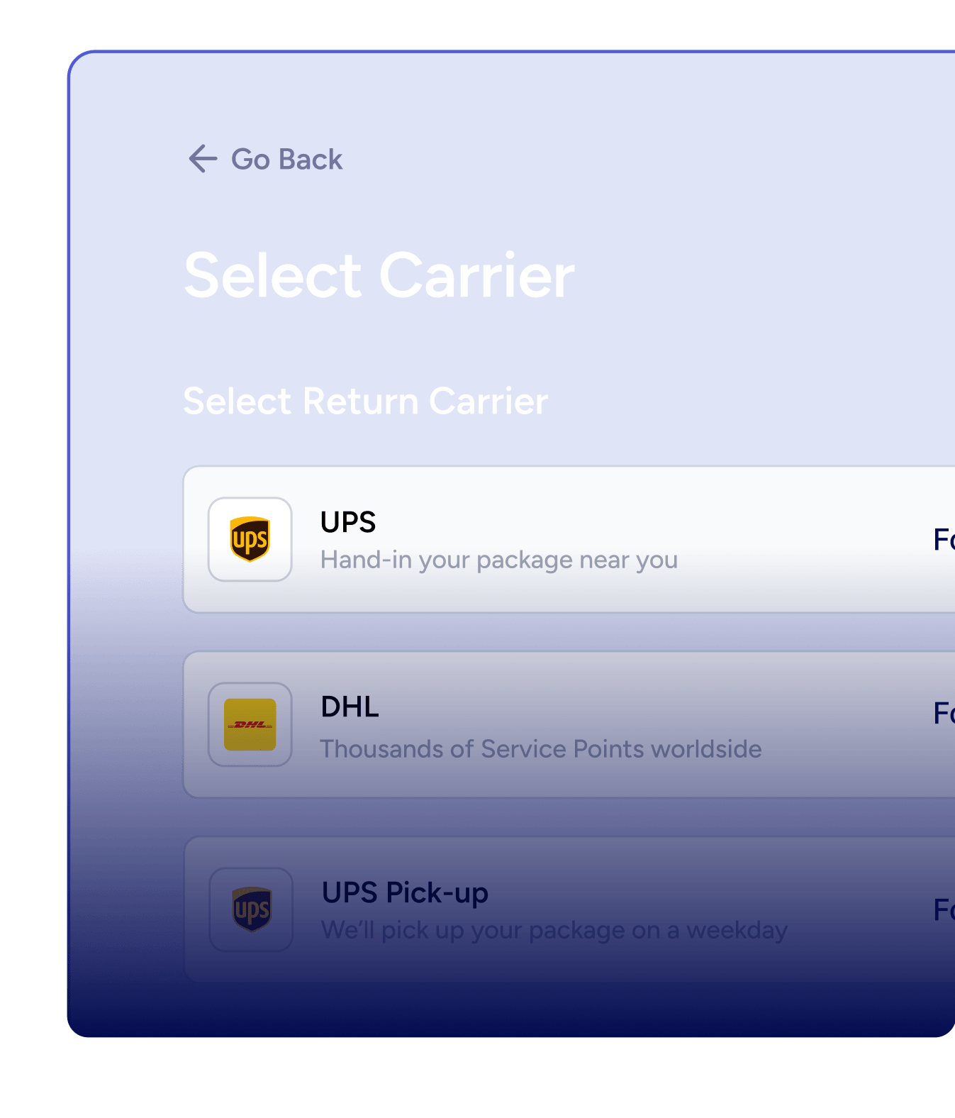 Carriers and markets - just the way you want them.